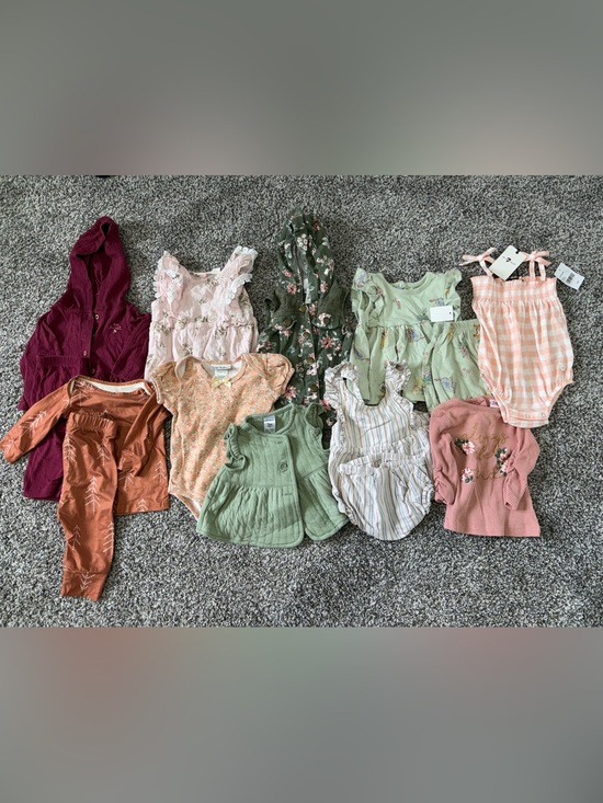 Little Lass Other - Baby Girl Clothing Bundle 3M-6M Floral Rompers Dresses Tops Vest Lot 10 Bundle